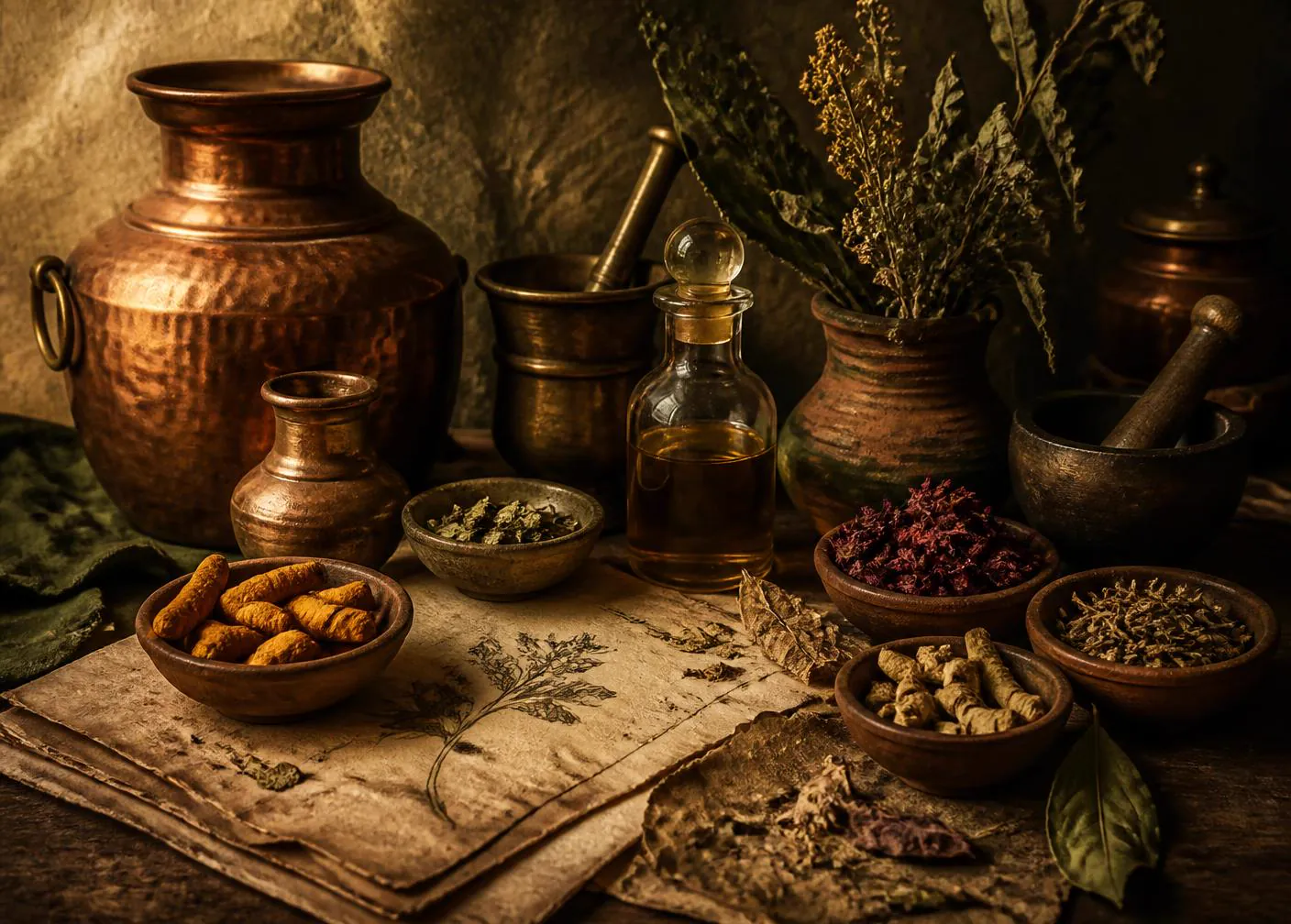 Dinacharya — the Ayurvedic daily rhythm, as a ring of hours